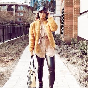 Aritzia Teddy Bear Zip Up Coat